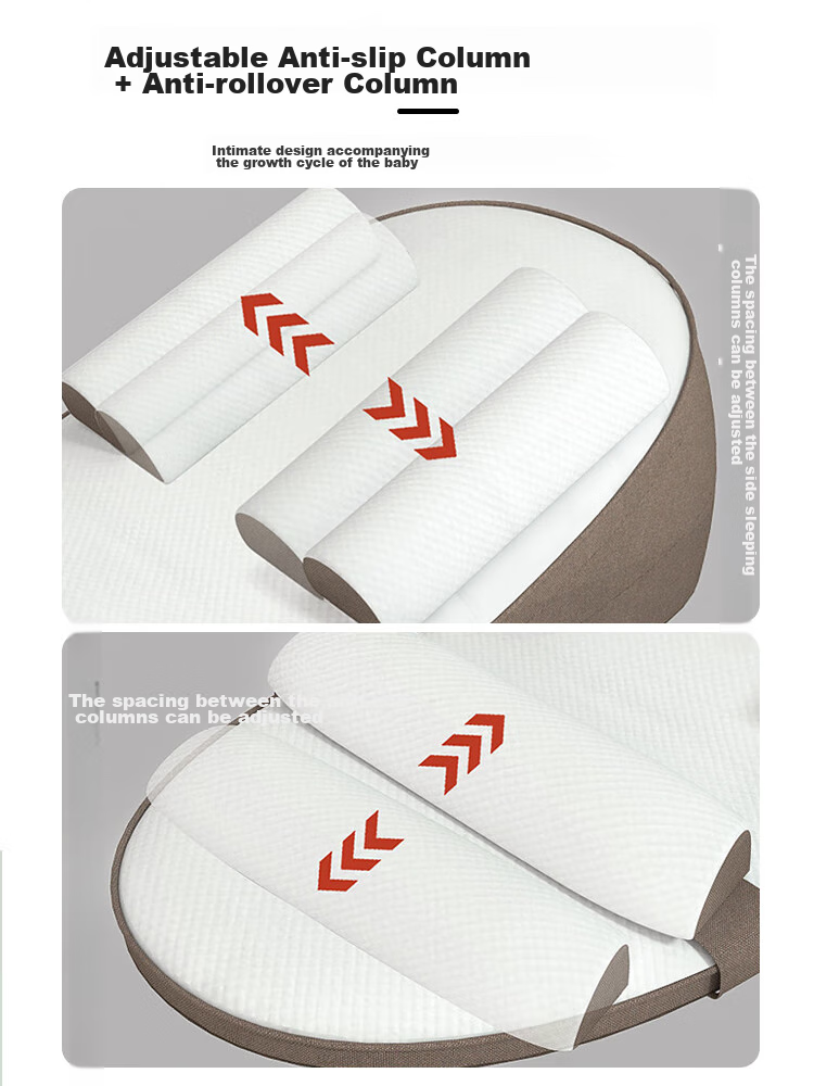 9I9 Baby Anti-Reflux Ramp Pad, Newborn Ramp Pillow for Feeding, Breastfeeding Pillow for Infants, A250 Coffee 7