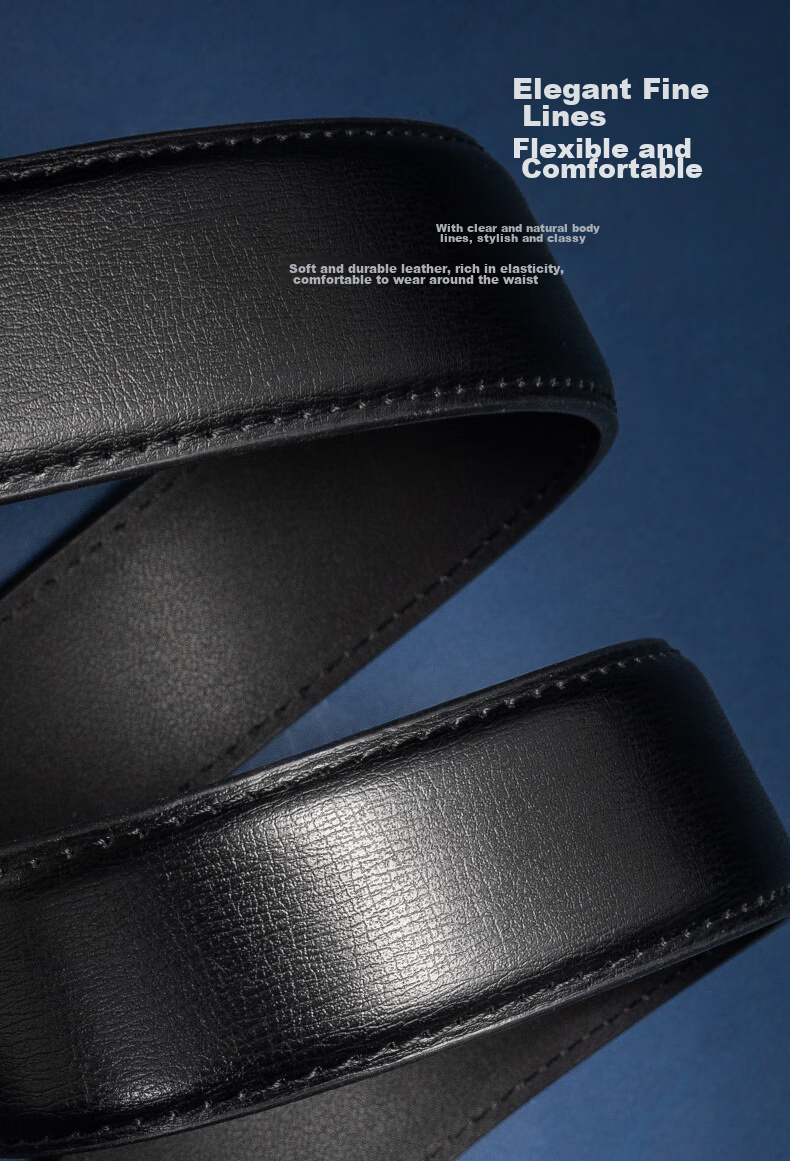 Aokang Men's Belt with Automatic Buckle, Business Casual Waist Belt, Birthday Gift for Husband 6