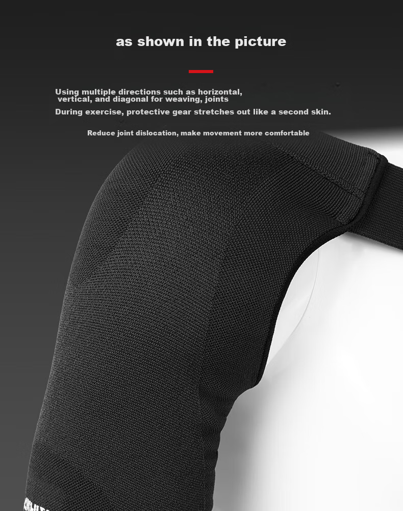 D&M Japanese Imported Shoulder Support for Sports And Fitness, Breathable Compression Shoulder Guard for Men And Women, Black Protective Sleeve 10