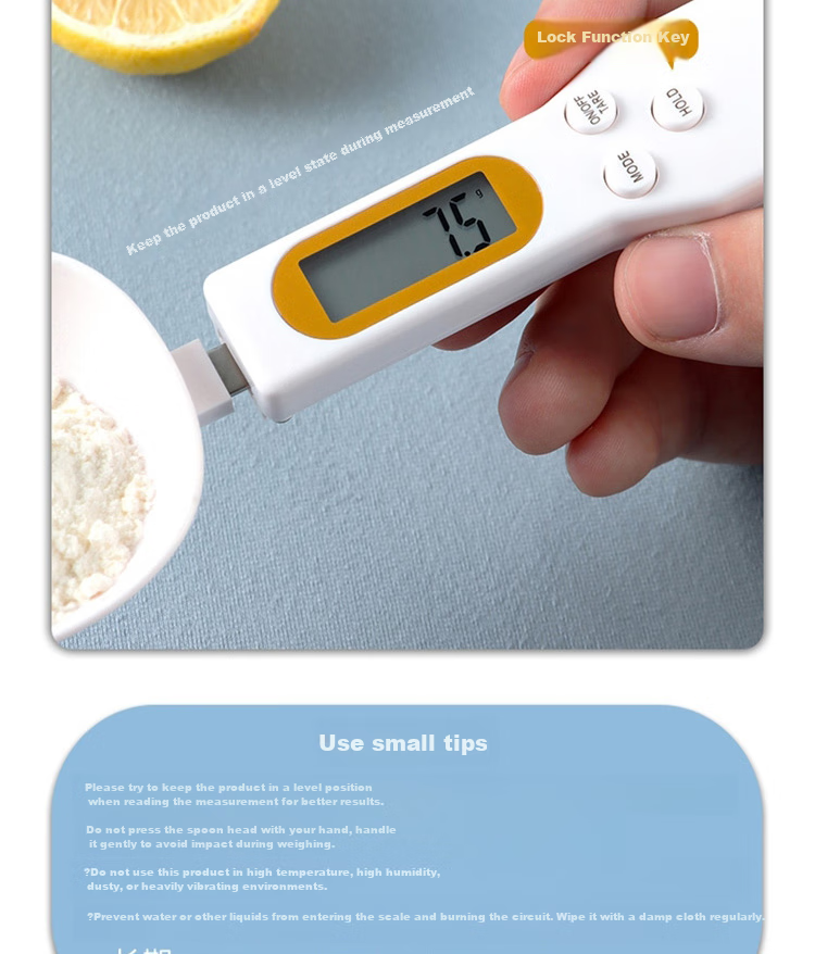 BJ (Baijie) Electronic Measuring Spoon Scale, Baking Scale, Household Kitchen Electronic Scale, Home Baby Food And Milk Powder Food Scale 9