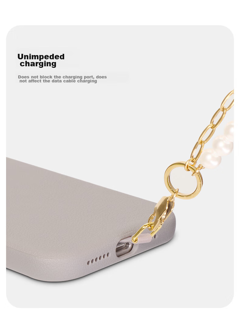 DEFENSE Udemos Phone Lanyard Colorful Bracelet Short Anti-Loss Design Fashionable Portable Phone Strap Bracelet Pearl Bracelet Right Shadow Flowing Gold 4