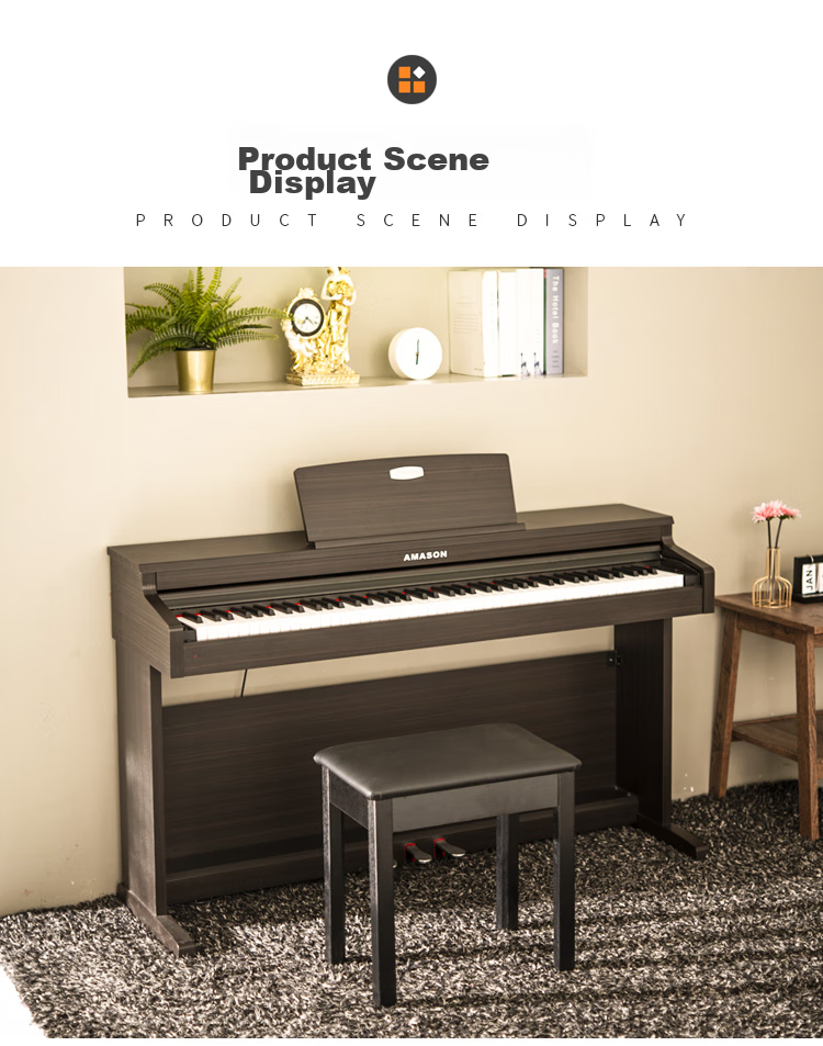 Amason Zhujiang Piano, Graded Digital Piano, 88-Key Weighted Hammer Digital Piano, Professional Adult And Children's V03S 11