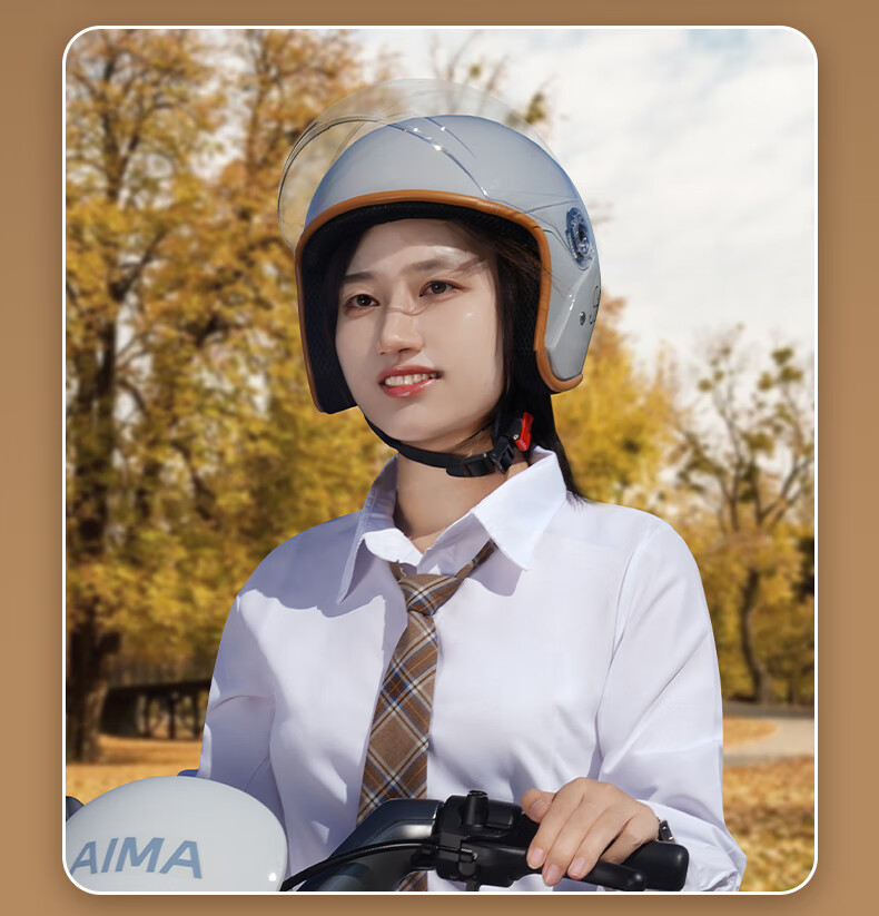 40,000 Kilometers New National Standard Electric Vehicle Helmet Winter Warm Motorcycle Safety Helmet Unisex Anti-Fog Cold-Resistant Visor 1