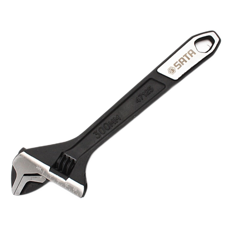 SATA 47125 Large Open-End Adjustable Wrench, 12"