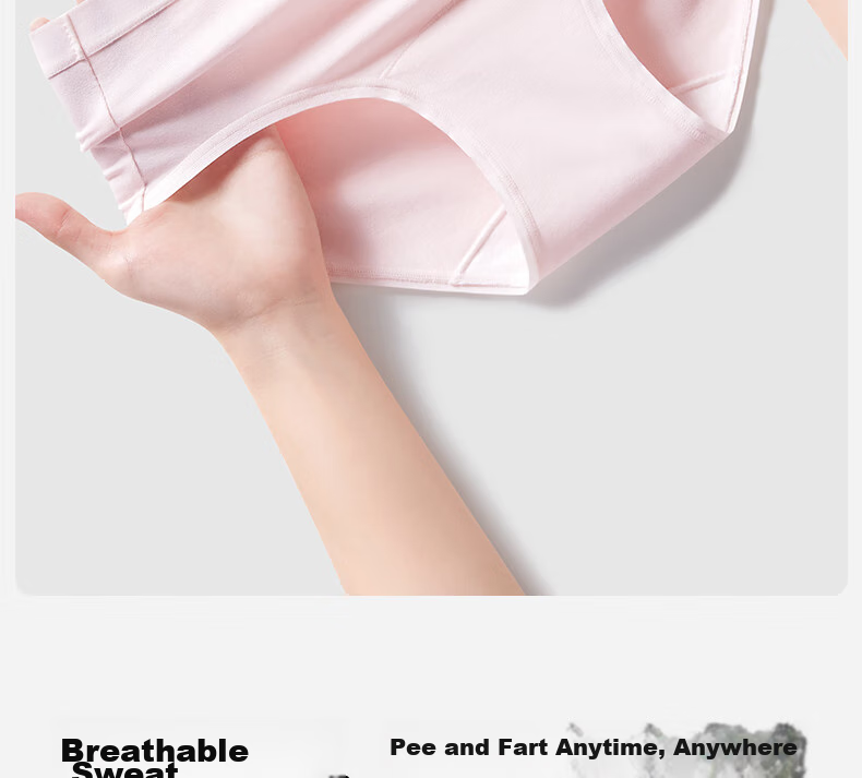 Ordifen 6-Pack Women's Underwear, Pure Cotton 10A Antibacterial 100% Cotton Extended Crotch Breathable Mid-Rise Young Women's Triangle Panties 13