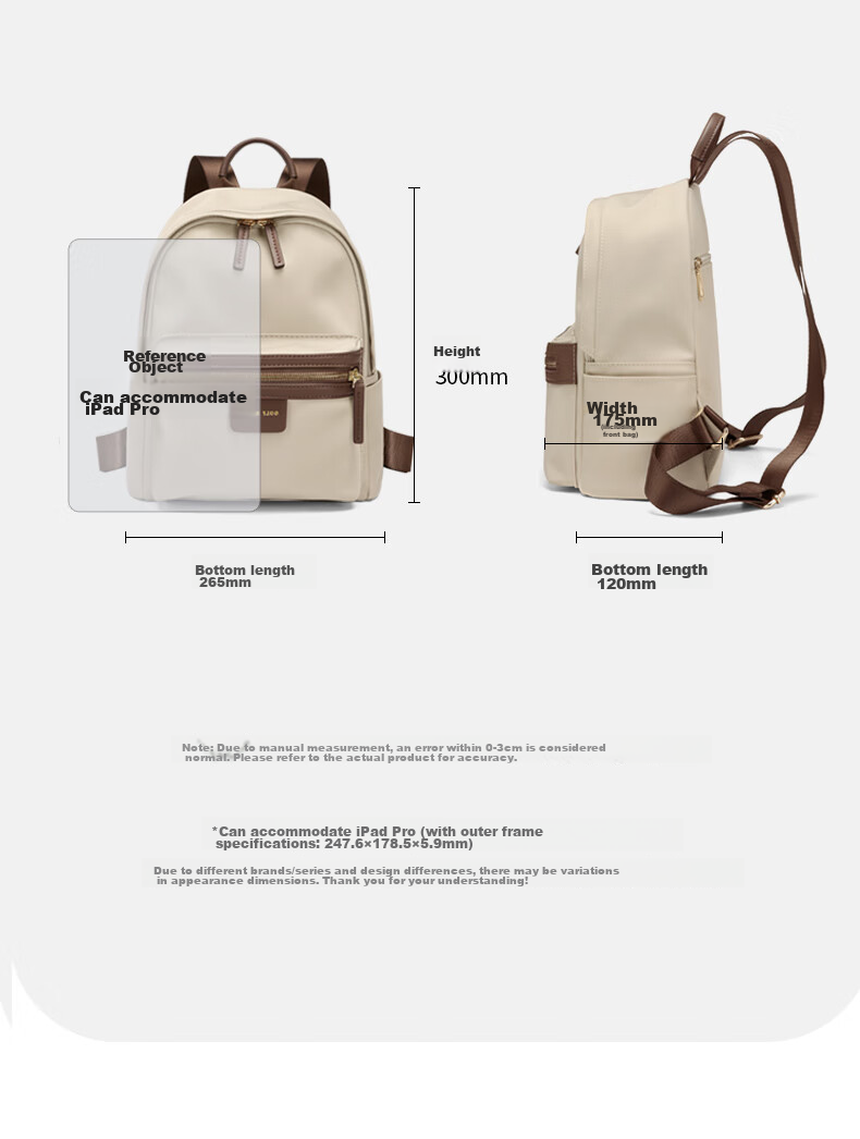 GOLF Women's Backpack, Casual IPad Laptop Bag, Versatile Student Schoolbag, Commuter Travel Bag, Birthday Gift 12