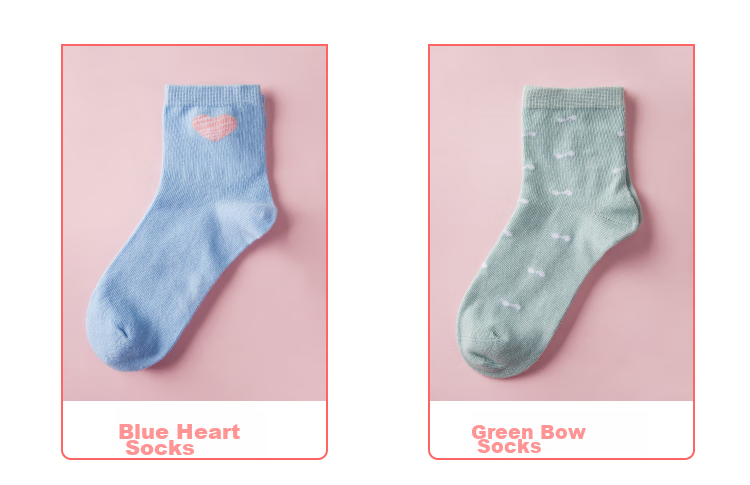 LangSha Children's Socks, Girls' Socks, All-Season Mid-Calf Cotton Socks, for Older Children And Students, Short Casual Sports Socks, 5 Pairs Per Pack 7