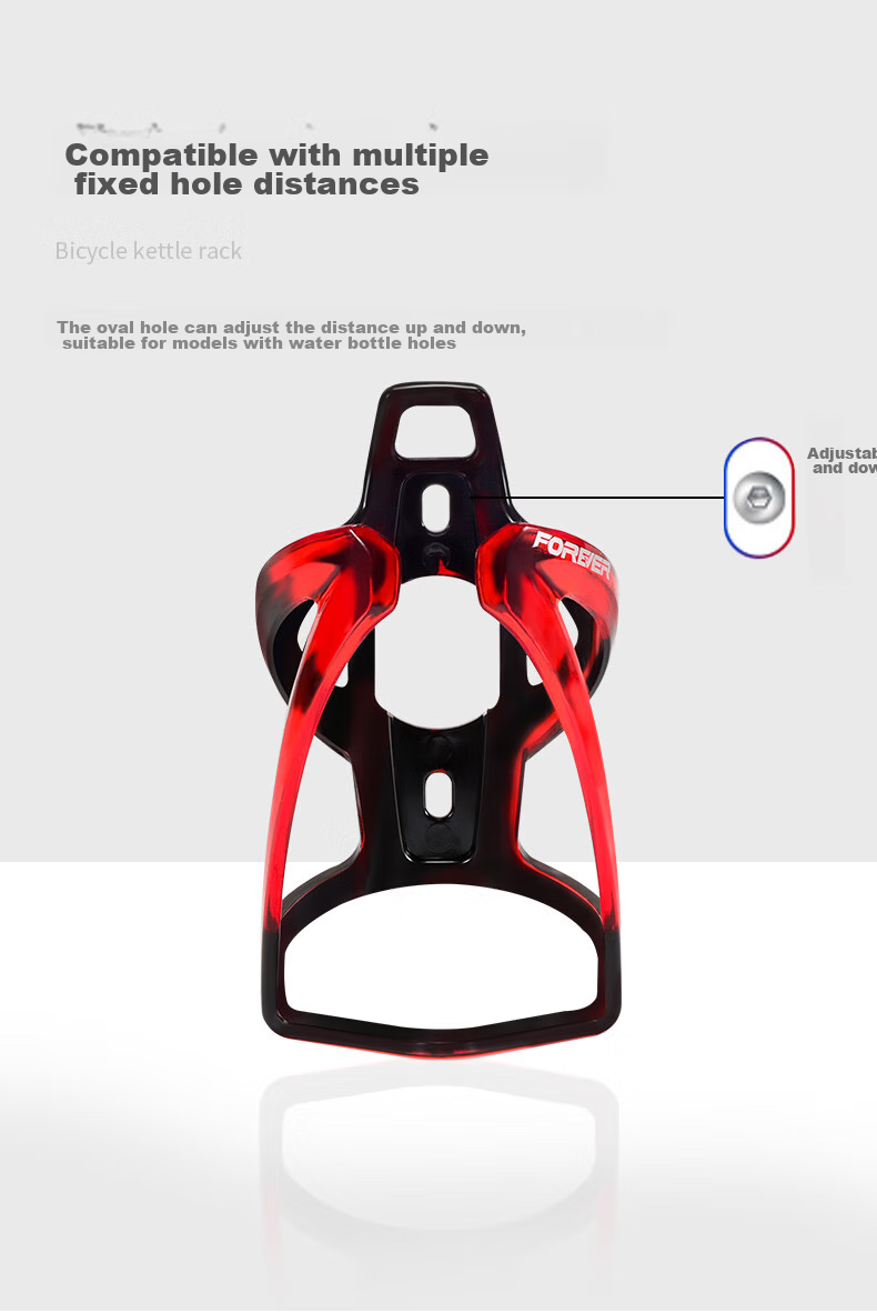 FOREVER Colorful Water Bottle Cage for Mountain Bike, Road Bike, And Folding Bike Universal Cycling Water Bottle Holder Cycling Accessory Equipment Black And Red 10