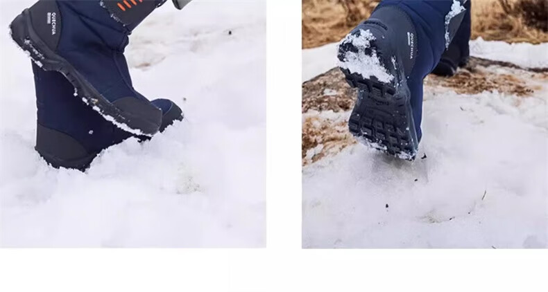 DECATHLON SH100 Children's Snow Boots, Thickened, Warm, Waterproof, Non-Slip, for Hiking And Mountaineering, Cotton Boots, Size 32-43, 4029 23
