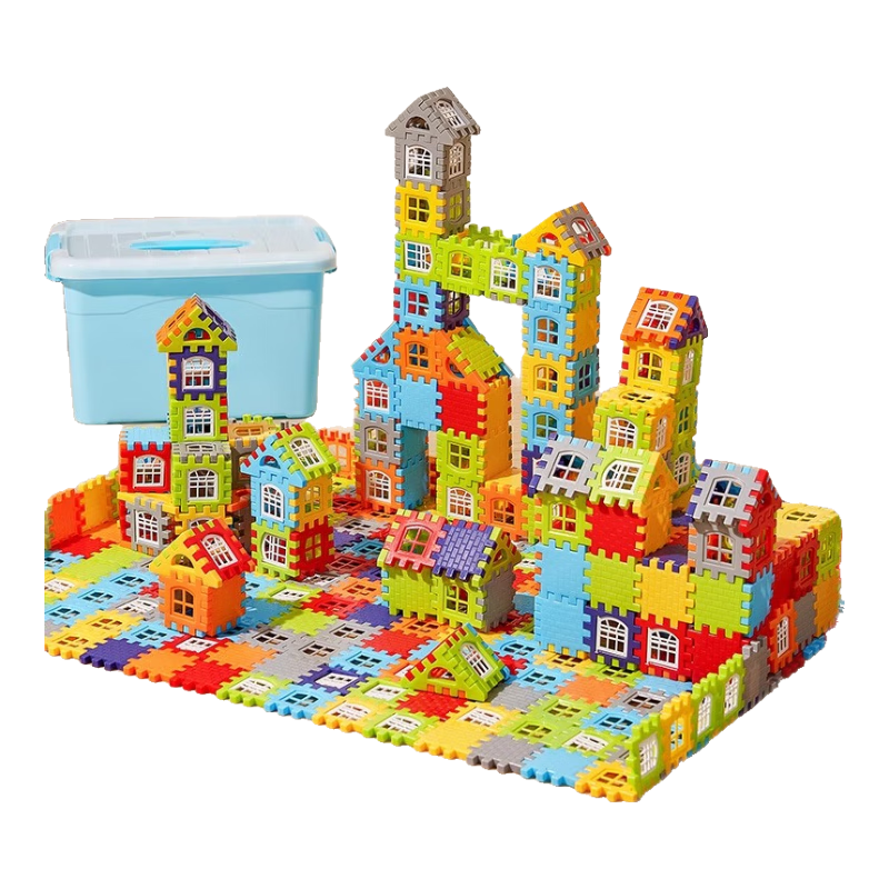 SHIGUANGXUE 280-Piece House Building Blocks Set Children's Toy Large Particle Puzzle for Boys And Girls Aged 3-8 Birthday Gift