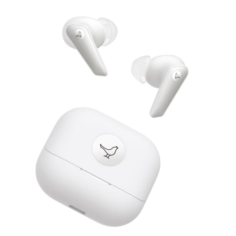 LIBRATONE Bird Earphones AIR+ 3rd Generation Active Noise Cancellation True Wireless High-End Bluetooth Headphones, High Performance And Stylish Apple Earphones for Huawei, White, Standard Version with Invoice Available
