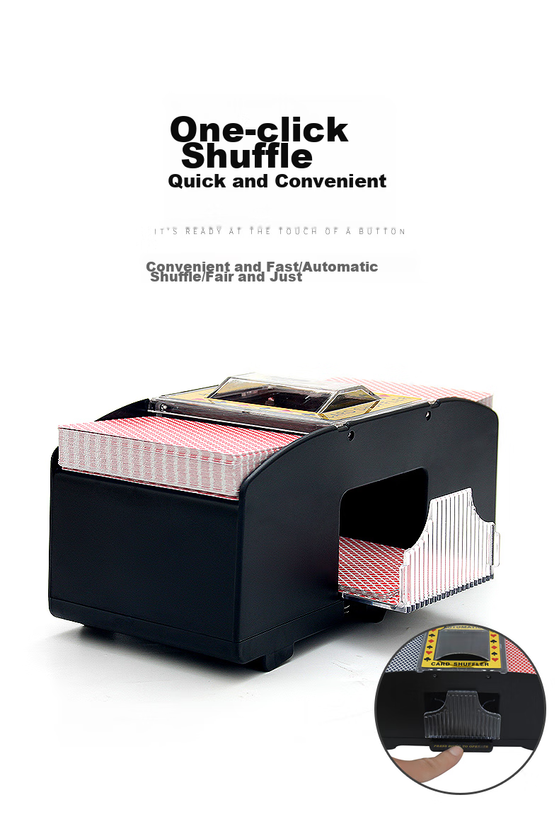 Huasheng Electric Card Shuffler, Plastic Two-Deck Shuffler for Table Games, Can Only Shuffle Cards 3