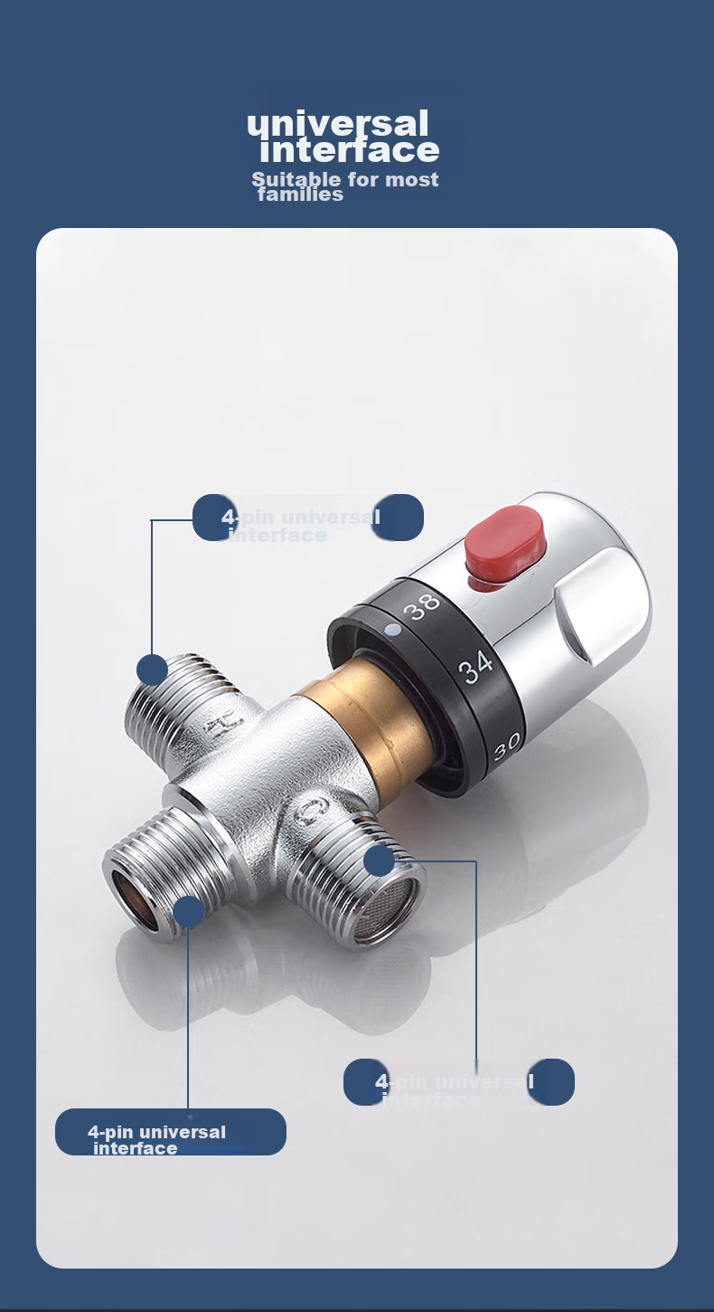 KEGOO Surface-Mounted Shower Faucet with Constant Hot And Cold Temperature, Bathroom Shower Head Switch Copper Mixing Valve K3028 9