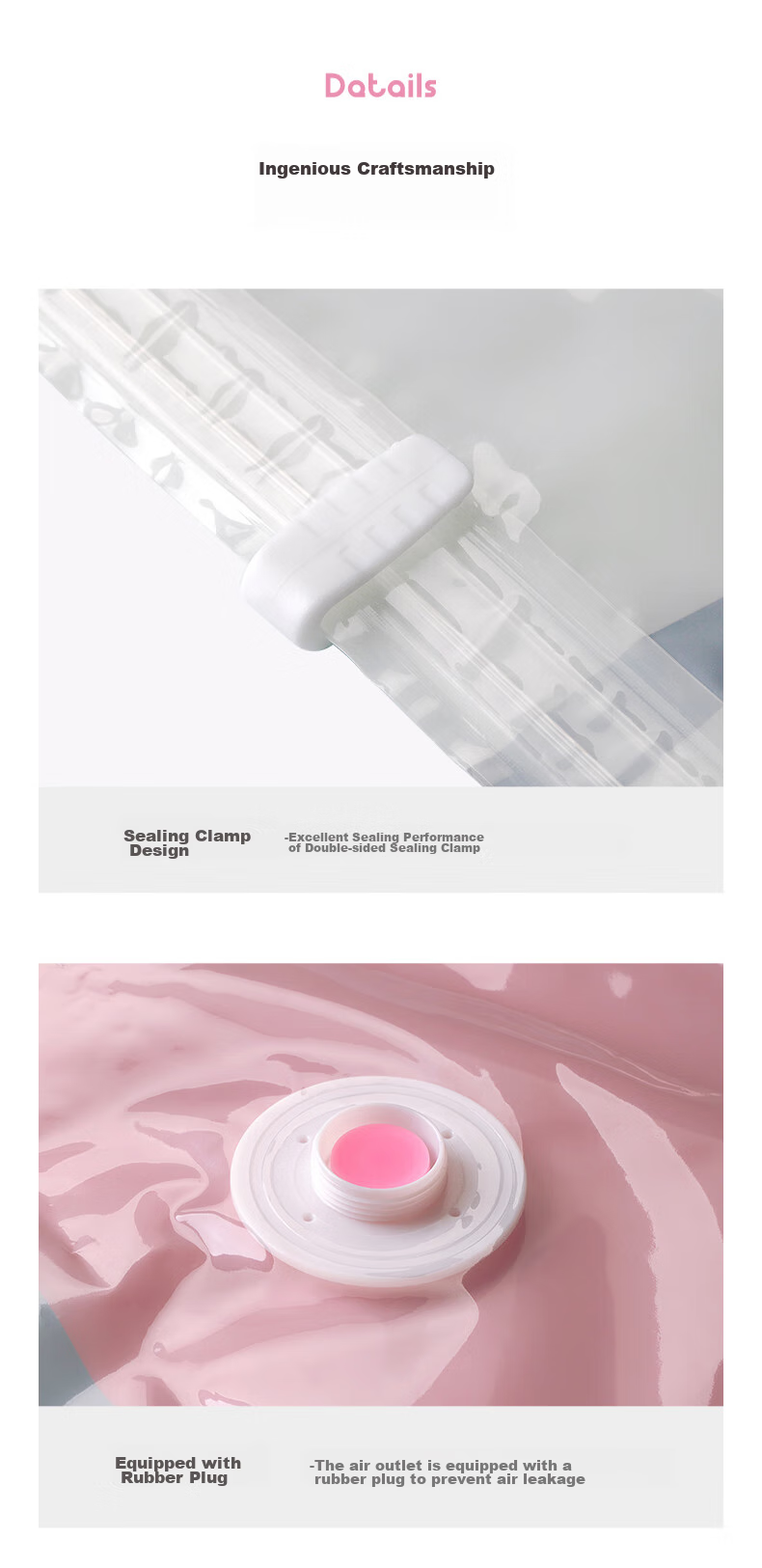 CHAHUA Vacuum Storage Bags, Quilt Storage Bags, Moving Vacuum Bags, Large Clothes Organizer Bags with Electric Pump 6