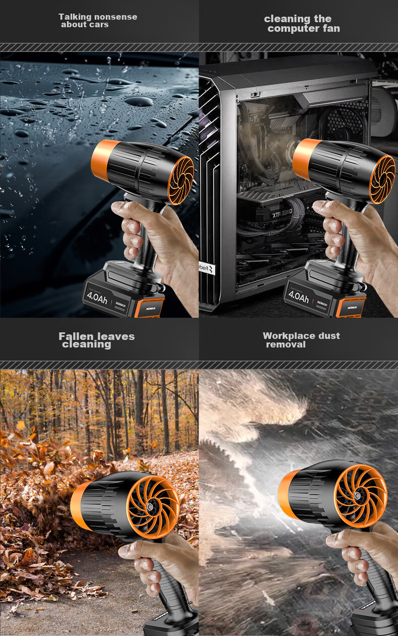 KOMAX Powerful Turbine Fan, Car Washing Snow Blower, Car Dust Removal Fan, High-Power Strong Blower for Blowing Dust 16