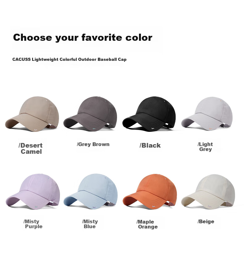 CACUSS Women's Duckbill Cap Summer Outdoor Sports Breathable Sunshade Baseball Cap Lightweight Water-Repellent Sun Protection Hat - Lan Grey 9