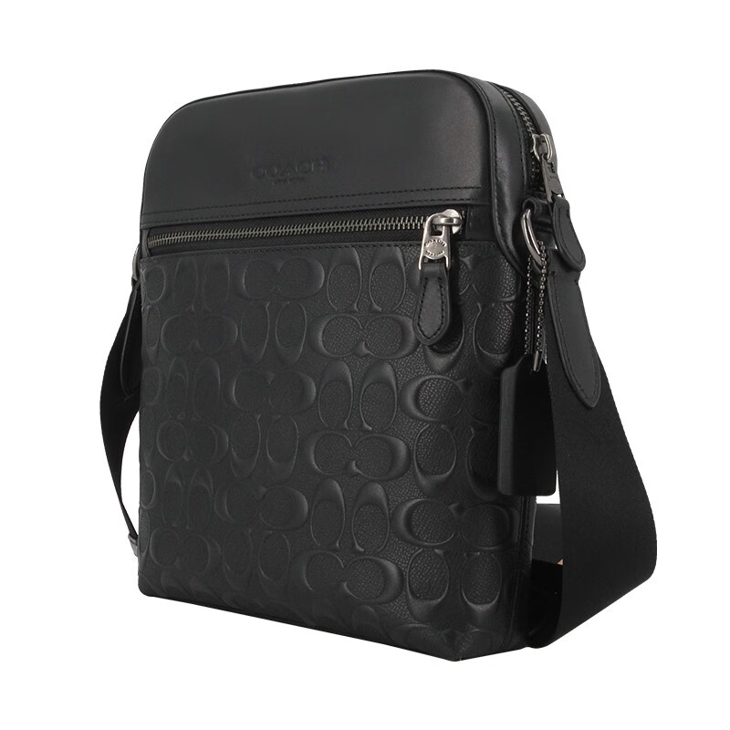 COACH [Brand Direct Supply] Men's HOUSTON Small Handbag Shoulder Crossbody Bag, Black 4009 Gift