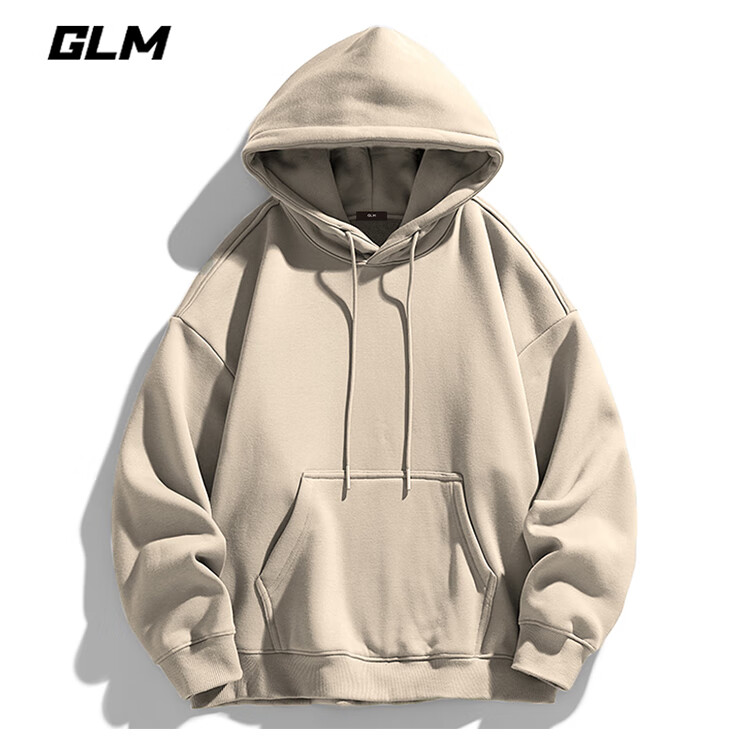 GLM Men's Heavyweight Loose Fit Hoodie Autumn Winter Casual Fleece Lined Youth Trendy Jacket Heather Gray Fleece Lined 3XL 8