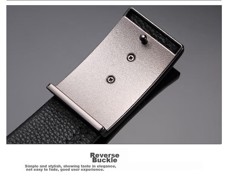 CROCODILE Top-Grain Leather Fashion Buckle Men's Belt Versatile Youth Waistband Birthday Gift for Boyfriend 3572 12