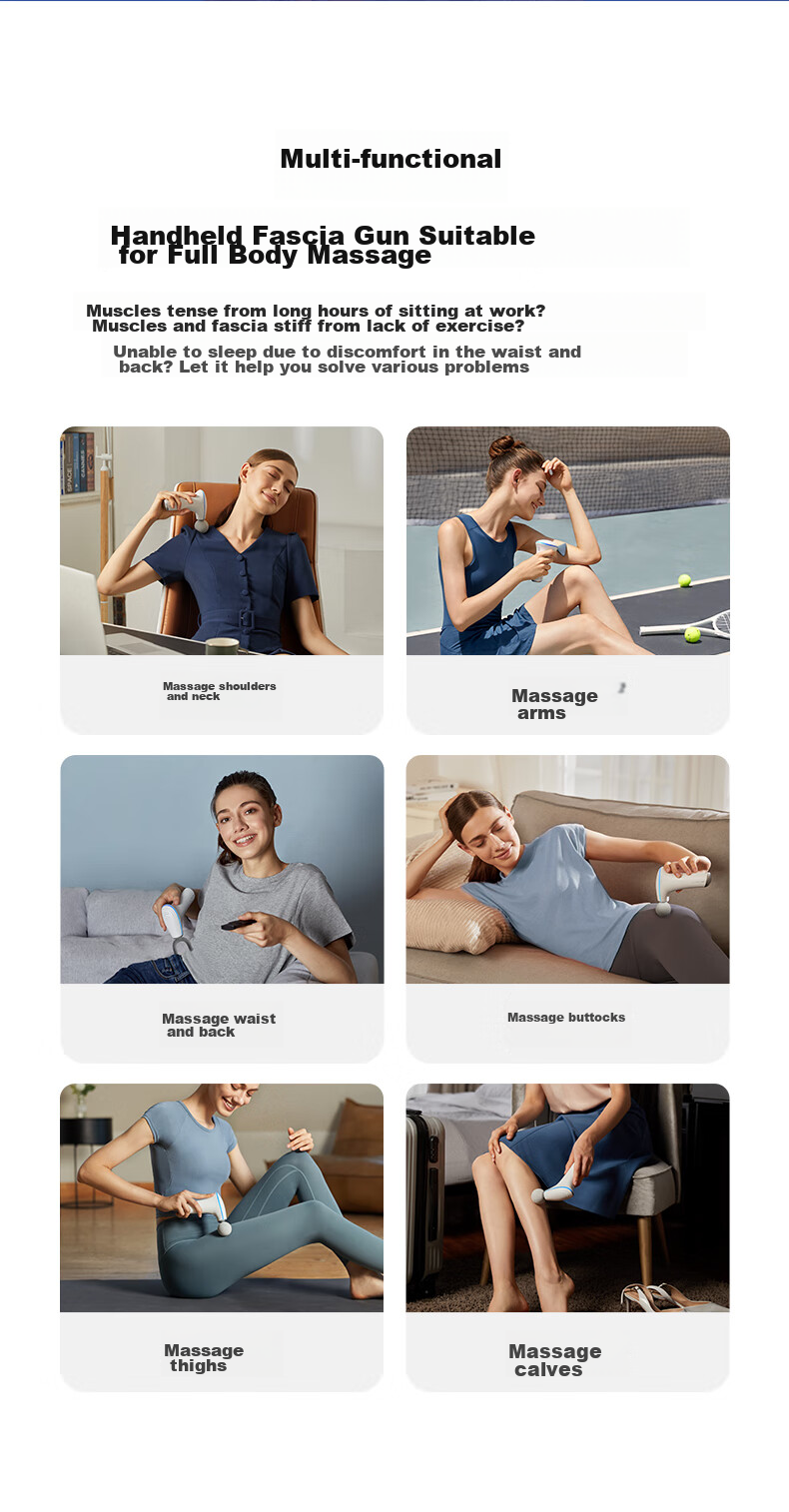 SKG [Mid-Autumn Festival Gift] F1 Premium Sports Massage Gun for Shoulder, Neck, Waist, Back And Full Body Professional Massage Device with Long Battery Life, Mini Portable Fascia Muscle Massage Gun Birthday Gift for Boyfriend Or Girlfriend 4