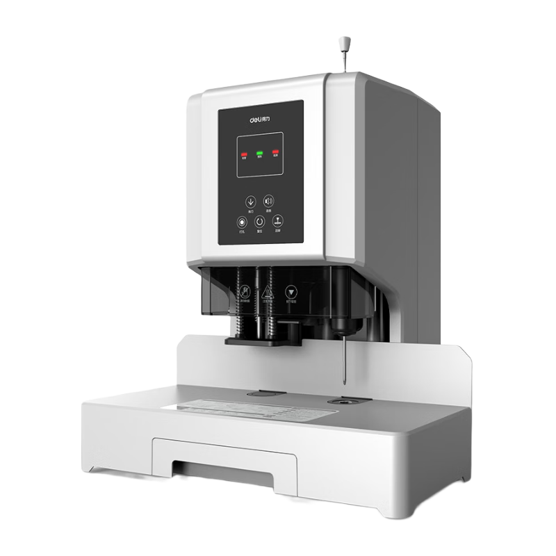 Deli 60mm Accounting Voucher Automatic Binding Machine, 600-Page Financial Binder, Electric Hole Puncher And Binder, Office File Rivet Tube Hot-Melt Binder, Document Hole Puncher 14666