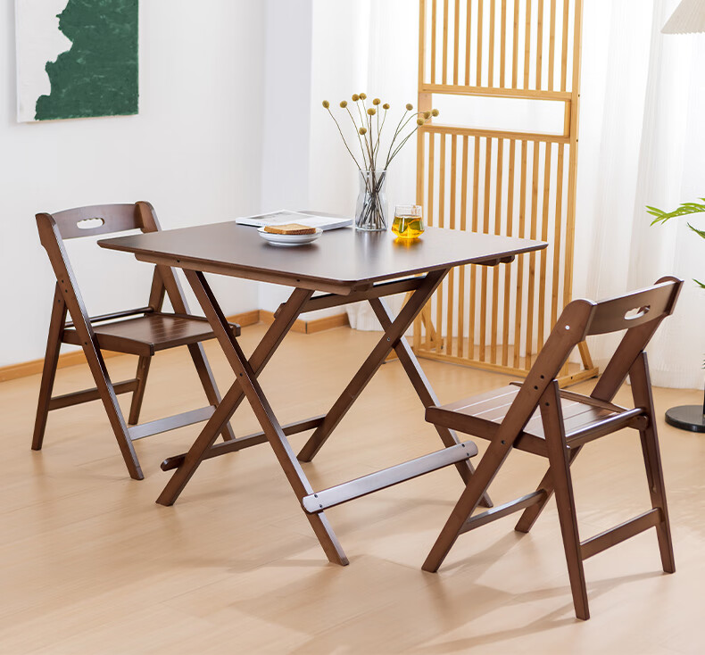 Taomengju Small Folding Square Table, Foldable Dining Table, Bamboo And Wood Eating Table, Simple Home Balcony Folding Table, Tea Table 16