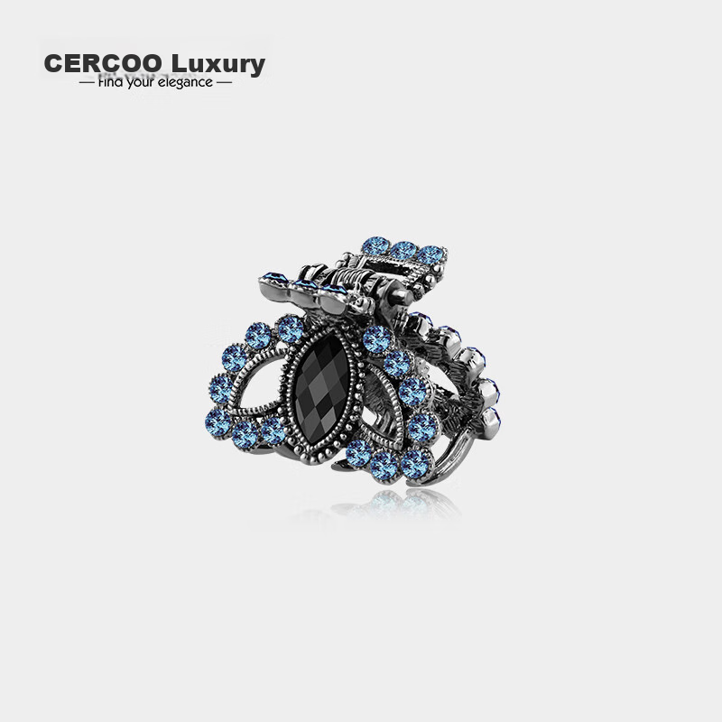 Cercoo Hair Clip, Exquisite Hair Accessory, Small Size for Bangs And Back of Head, Versatile High-End Feel, Claw Clip, Korean Rhinestone Crystal Mini Claw Clip for Wome