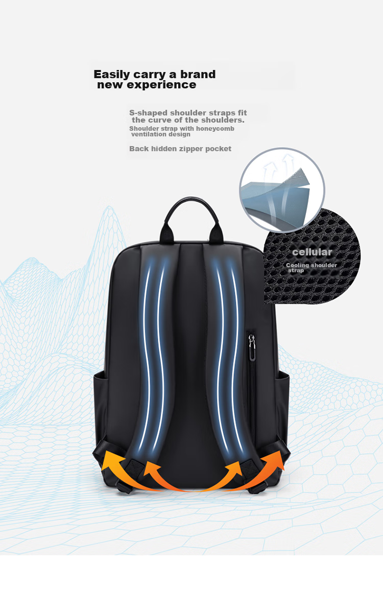 GOLF Backpack for Men, Water-Resistant Backpack, 15.6-Inch Laptop Bag, Student Bookbag, Business Casual Travel Backpack 19