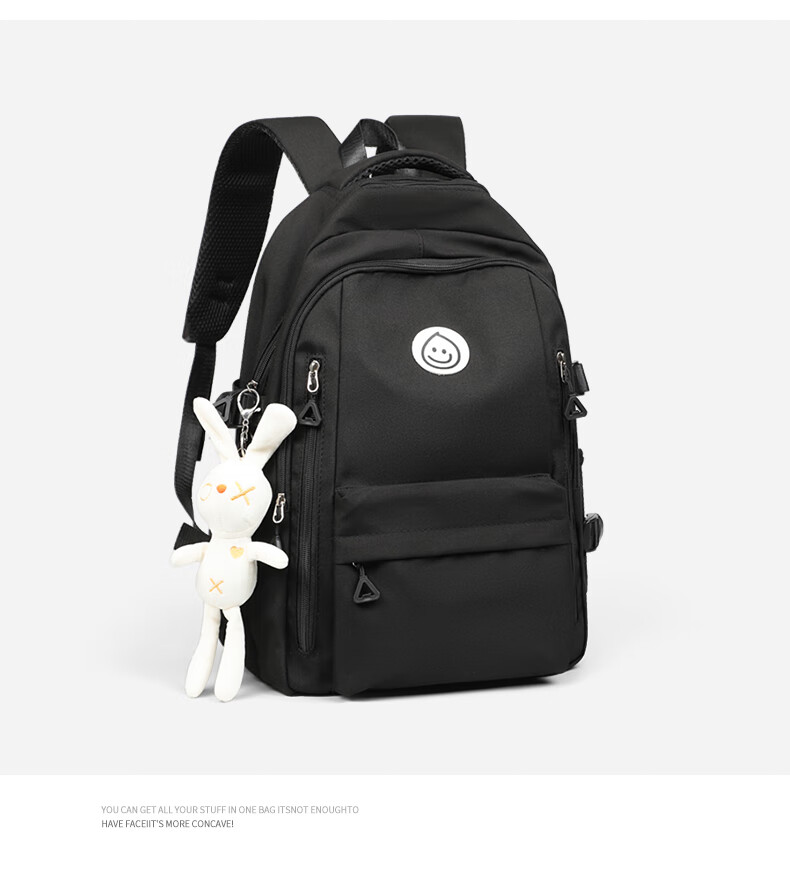 Viney Backpack for Primary, Middle And High School Students, Large Capacity Travel Backpack for Women, Simple Lightweight Laptop Bag for Grades 4-6, Stylish Outdoor Hiking Canvas Bag 22