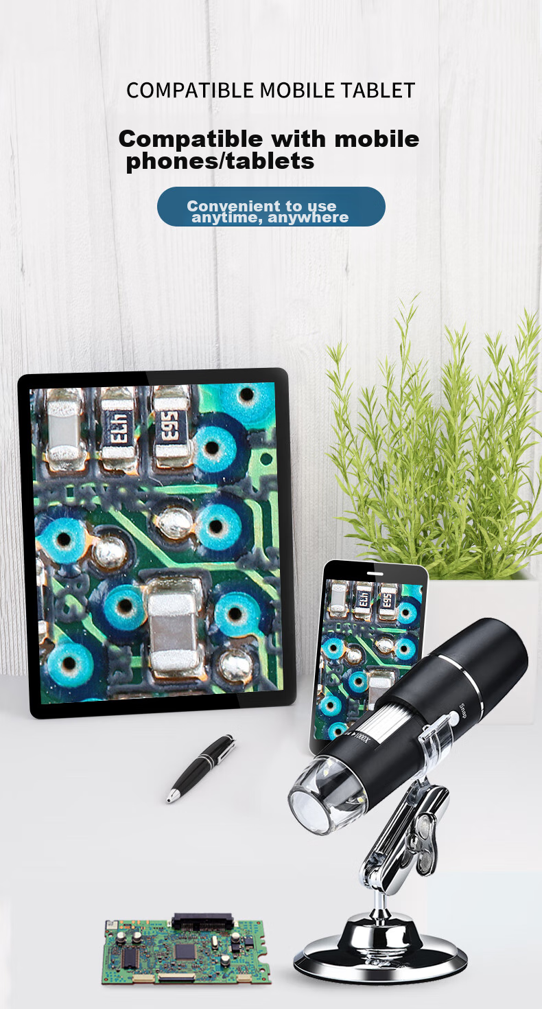 MIXOUT Digital Microscope, Electronic Magnifier, WiFi Connection to Smartphone for Photography And Video Recording, Industrial Circuit Board Repair 10