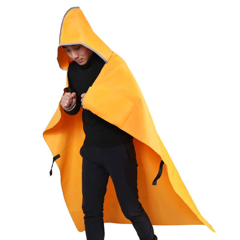 Qu Xing Thickened Silicone Fireproof Cloak Fire Extinguishing Cape Fire Insulation Blanket Home Emergency Fire Escape Adult Version
