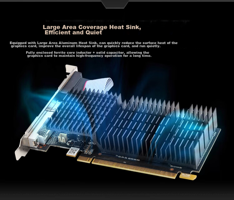ONDA GT710 Classic 2GD3 V5, 945/1000MHz, 2G DDR3, Office And Entertainment Dedicated Graphics Card 4