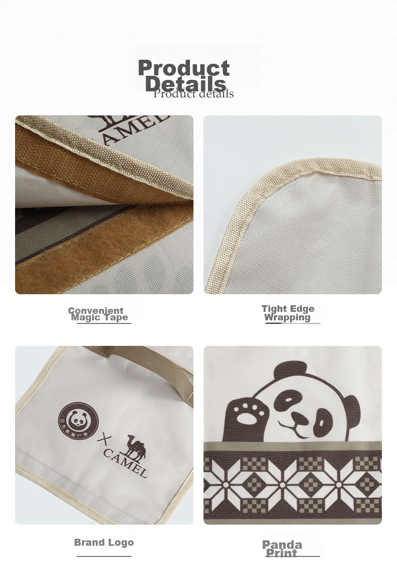CAMEL Outdoor Picnic Mat, Moisture-Proof Pad, Portable Waterproof Thickened Camping Seat Cushion [Mountain Panda] Ground Sleeping Mat 9