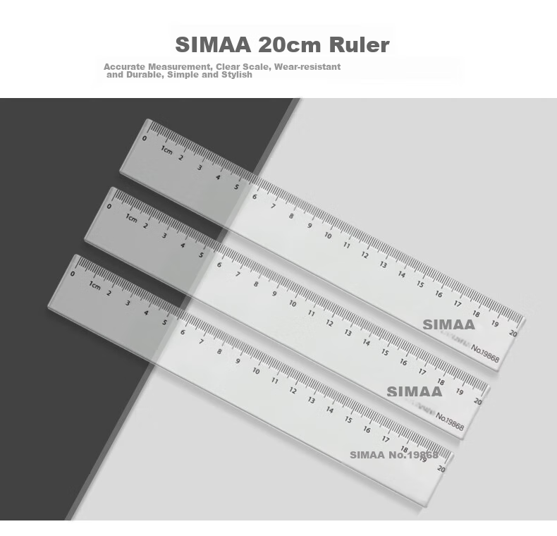 SIMAA Back-to-School 30cm Office Ruler Universal Straight Ruler for Primary and Secondary Students Drawing Ruler 19869 1