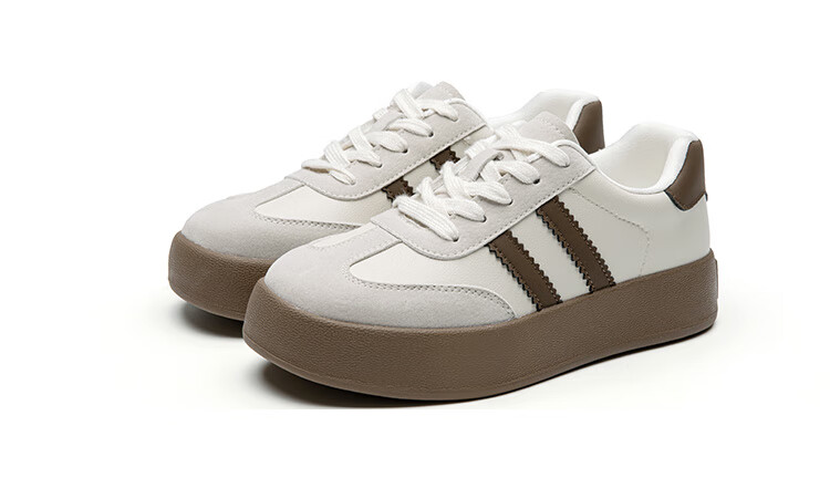 Dusto Women's Shoes, 2026 Spring New Style, Retro White Sneakers, Flat Casual Shoes, Women's Sports Skateboard Shoes 13