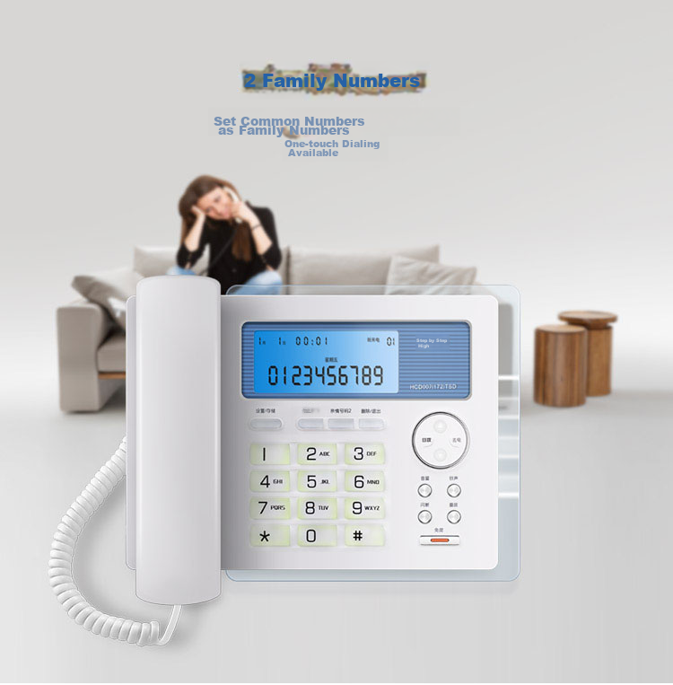 BBK Landline Telephone, Fixed-Line Phone for Office And Home Use, Backlit Large Screen, Family-Friendly Number, HCD172 White 5