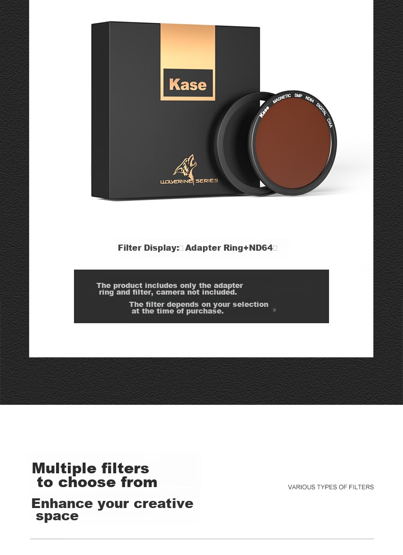 Kase Sony RX100 Black Card M7 M6 M5, Ricoh GR4 GR3, Panasonic Lx10 MCUV Lens, Protective Filter, Magnetic MCUV Lens + Adapter Ring 5
