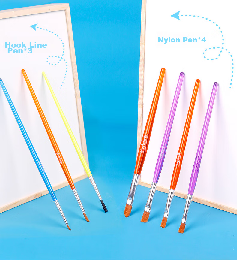Mont Marte Children's Brush Set, 15 Pieces, Paint Brushes, Sponge Brushes, Watercolor And Gouache Painting Brushes for Kids, Beginner Doodling Brushes 10