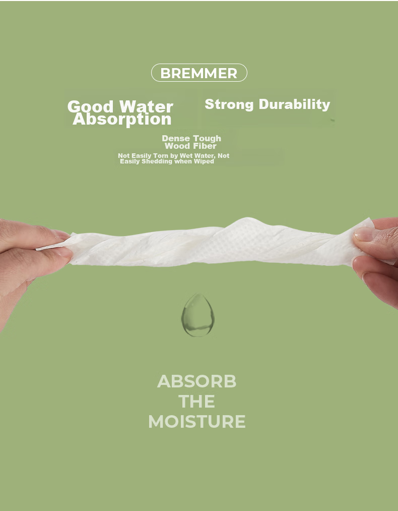 BREMMER Facial Tissues, 1-Ply, 160 Sheets*10 Packs, Large Size, Commercial Use, Hand Towels for Kitchen, Hotel, Bathroom, Dry Hand Paper, Whole Box 4