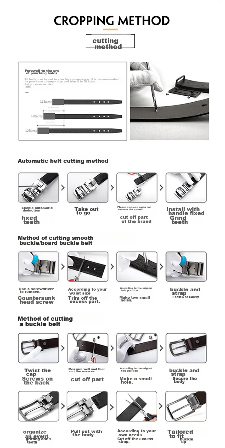 CROCODILE Top-Grain Leather Fashion Buckle Men's Belt Versatile Youth Waistband Birthday Gift for Boyfriend 3572 14