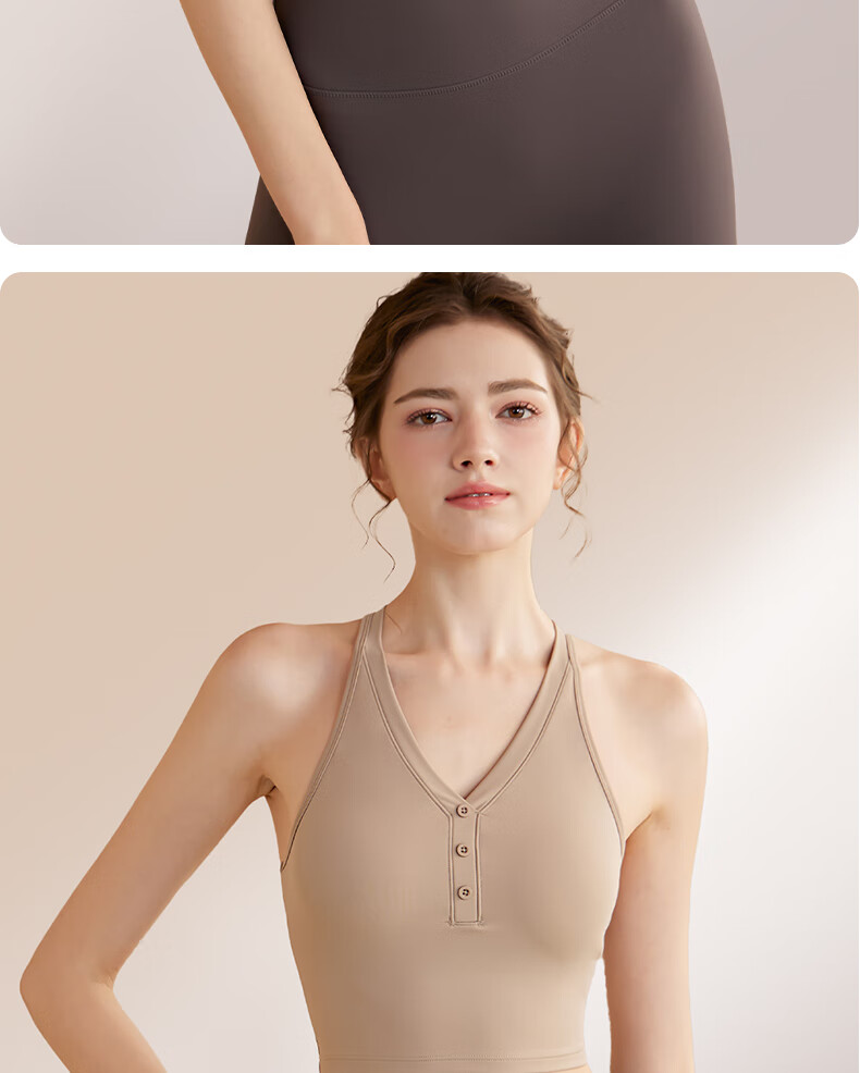 XUEXIMAN Sports Bra for Women with Shock-Absorbing Band, Chest Pads, Yoga Top, Beautiful Back Bra, One-Piece Pilates Fitness Vest 15