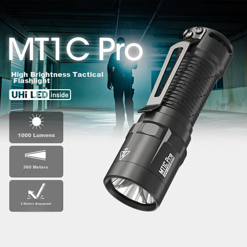 NITECORE MT1C PRO Flashlight, Outdoor Tactical High-Intensity Illumination, Portable Travel Light