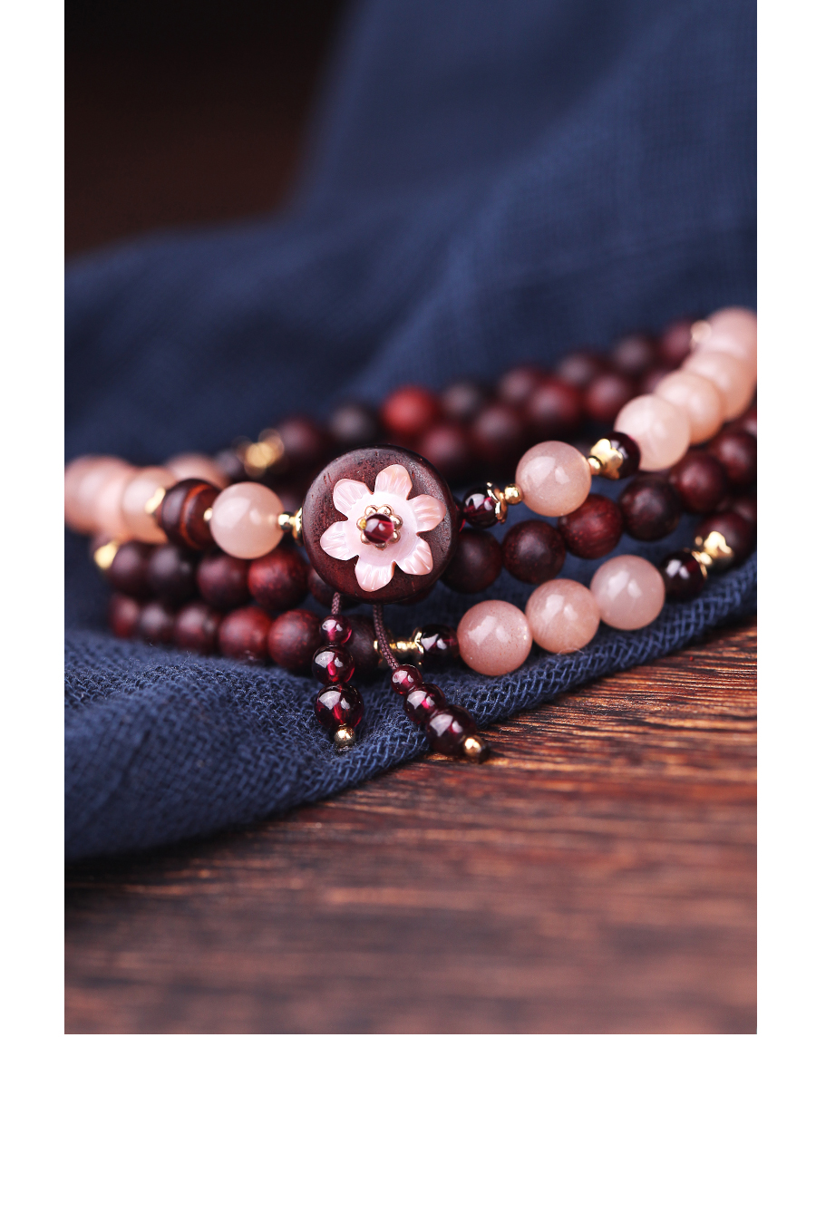 Fenghuangniepan Sandalwood Bracelet for Women, 2026 New Multi-Layer Sandalwood Prayer Beads, Buddhist Rosary, Birthday Gift for Mom Or Wife 4