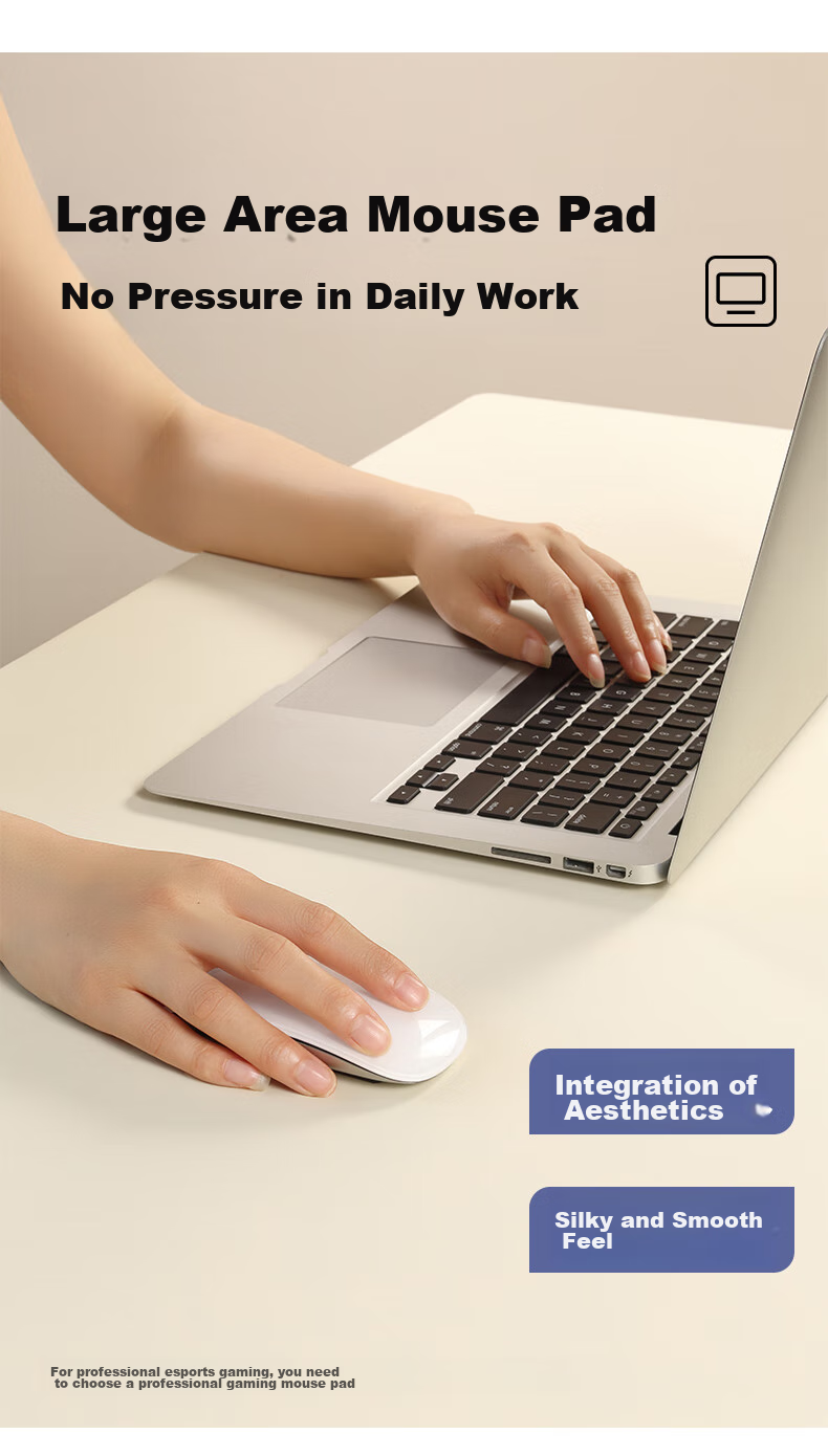 Resen Beige 60*40 Desk Mat, Student Eye Protection, Study Writing Office Computer Desk Pad, Anti-Stain Dining Table Mat, Furniture Cabinet Silicone Protective Pad, Children's Desk Mat, Special Tablecloth 9
