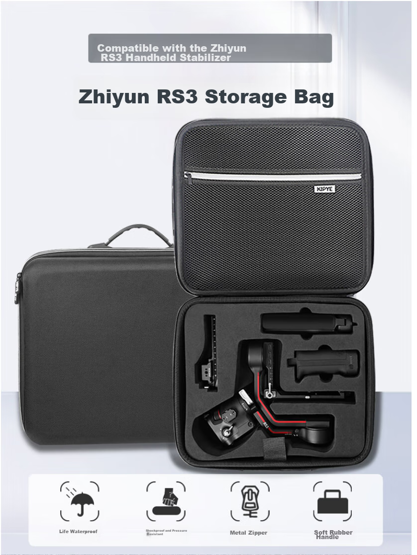 Qiye Suitable for DJI Ronin RS-3 Storage Bag, Stabilizer Handheld Gimbal Portable Bag, Protective Case Inner Liner Bag, Accessory Box, Single-Shoulder Backpack Full Set Storage Protection Box Portable Case 1
