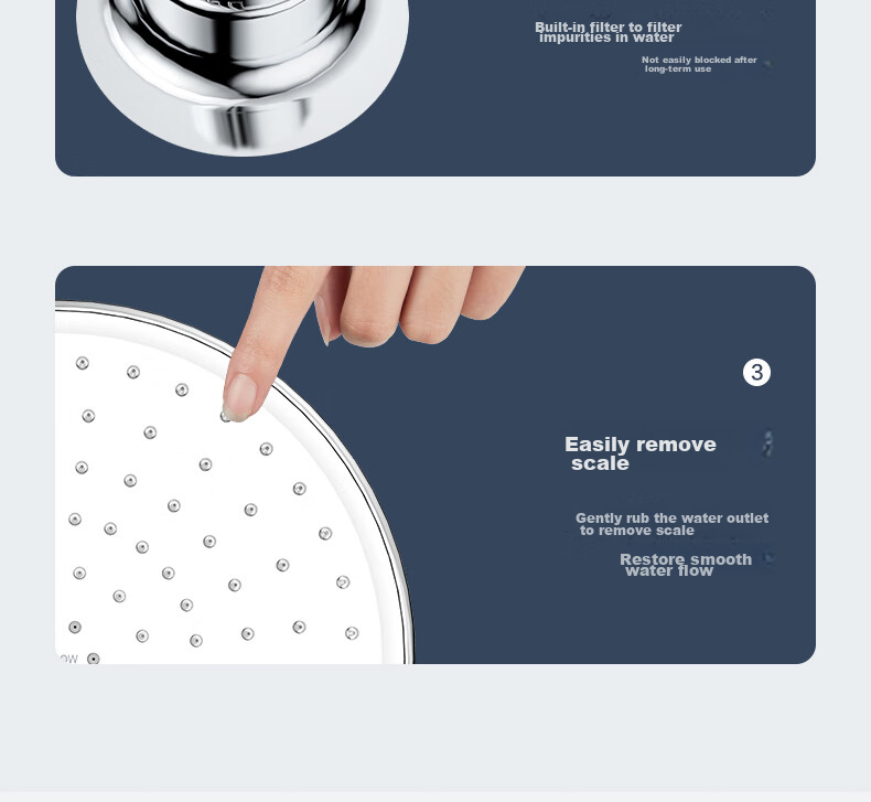 ARROW High-Pressure Handheld Shower Head, Bathroom Descaling Large Shower Head, Shower And Bathing Lotus Head, Pressurized Top Spray Head 13