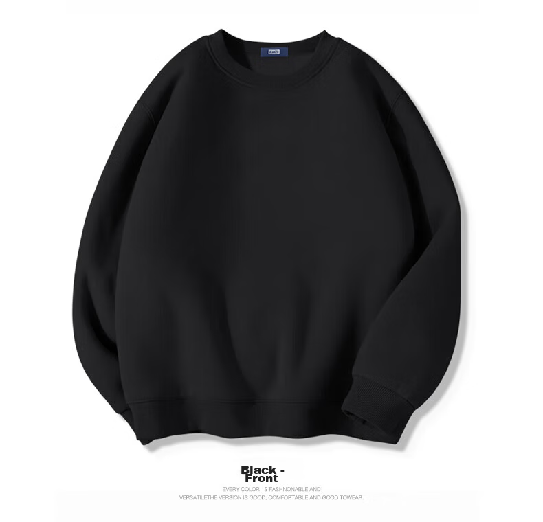 Mianzhi Men's Sweatshirt, Trendy Solid Color, Loose Round Neck, Versatile Casual Top, White, 2XL 16