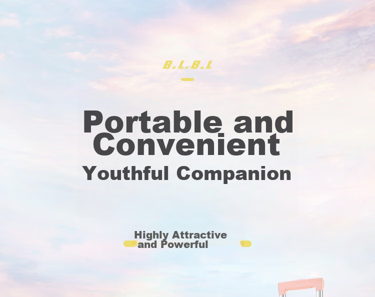 B.L.B.L Luggage, 26-Inch Suitcase, Stylish Travel Case, Password Lock, Large Capacity Leather Suitcase for Men And Women, White Color 1