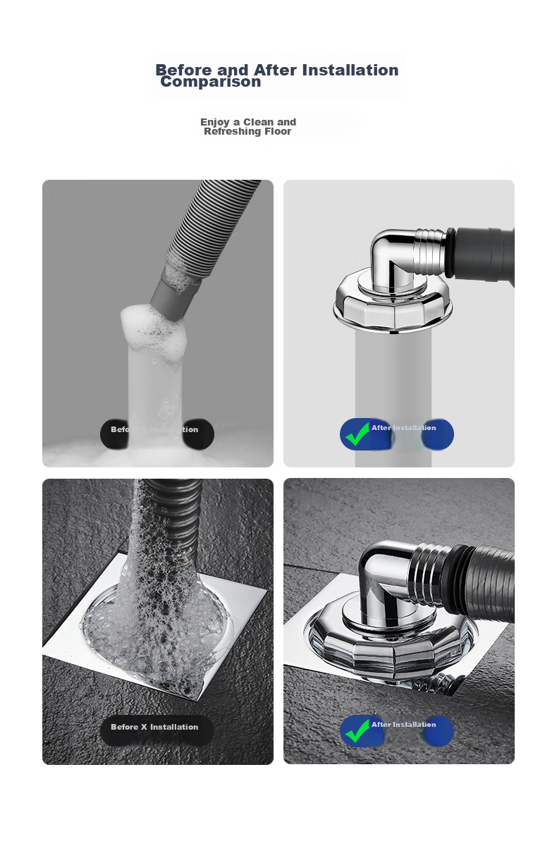 Muvi Washing Machine Drain Connector, Anti-Odor Tee Joint, Two-In Sink Drainage Pipe, Overflow Prevention Special Device 3