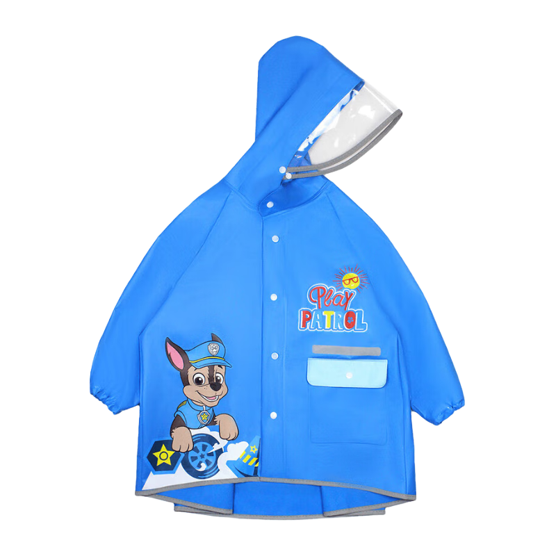 PAW PATROL Children's Raincoat with Backpack Space, Boys' Raincoat for Kindergarten, School-Specific Elementary School Rain Poncho PA1768A XL